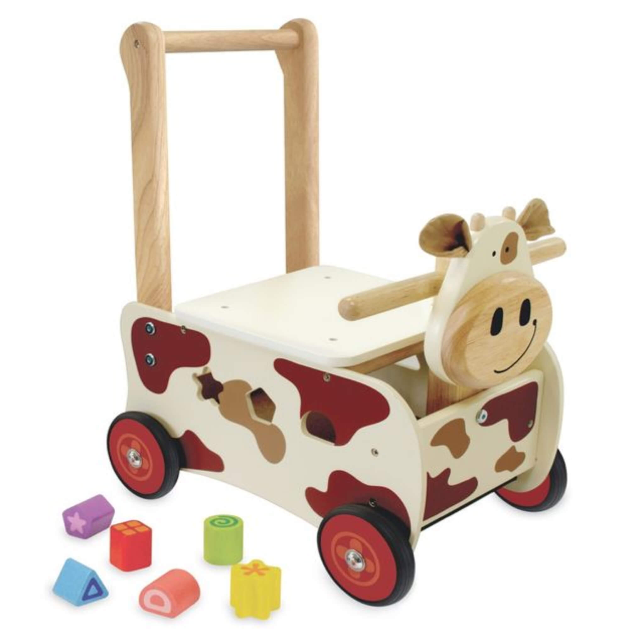 Wooden Cow Ride-On Walker 