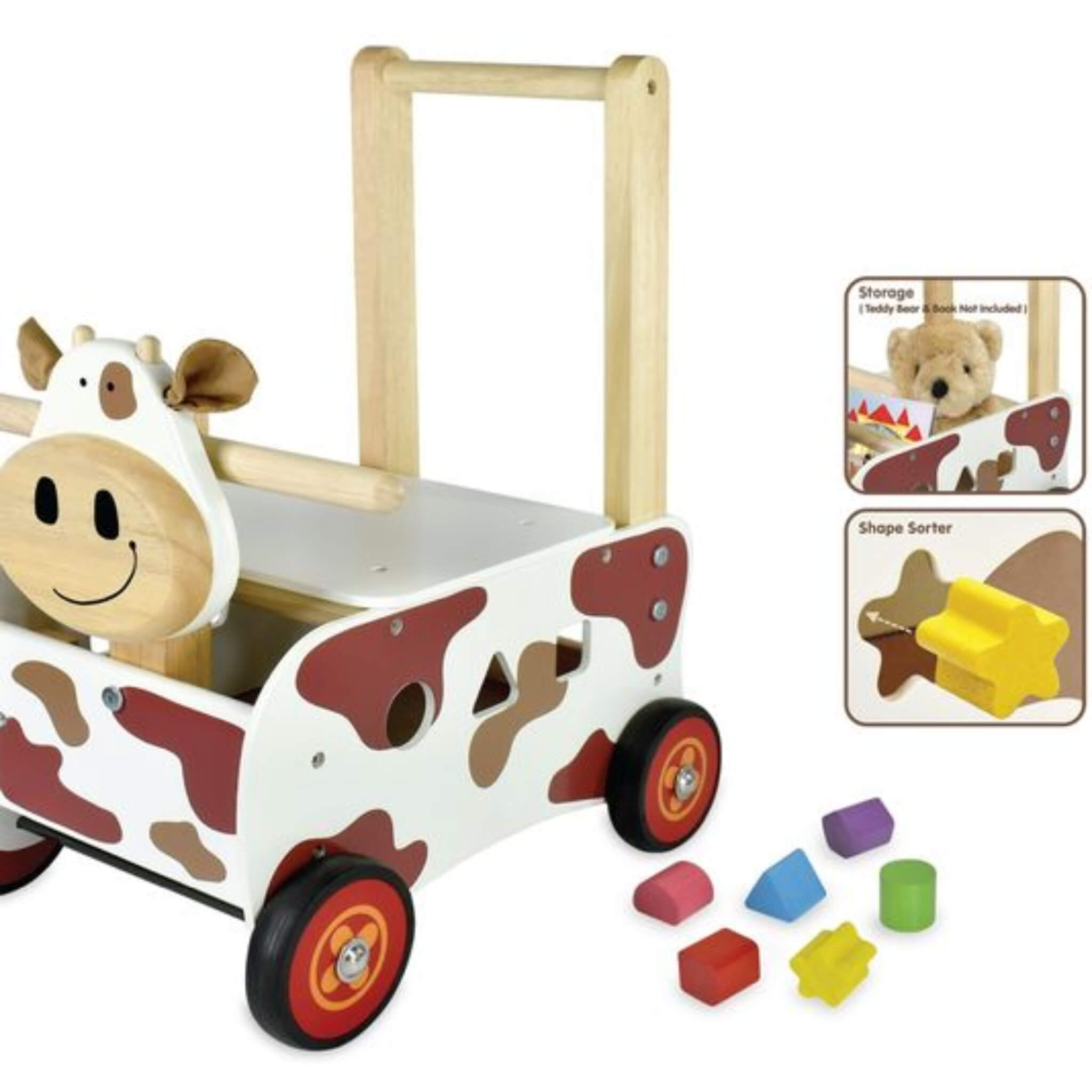 Wooden Cow Ride-On Walker 