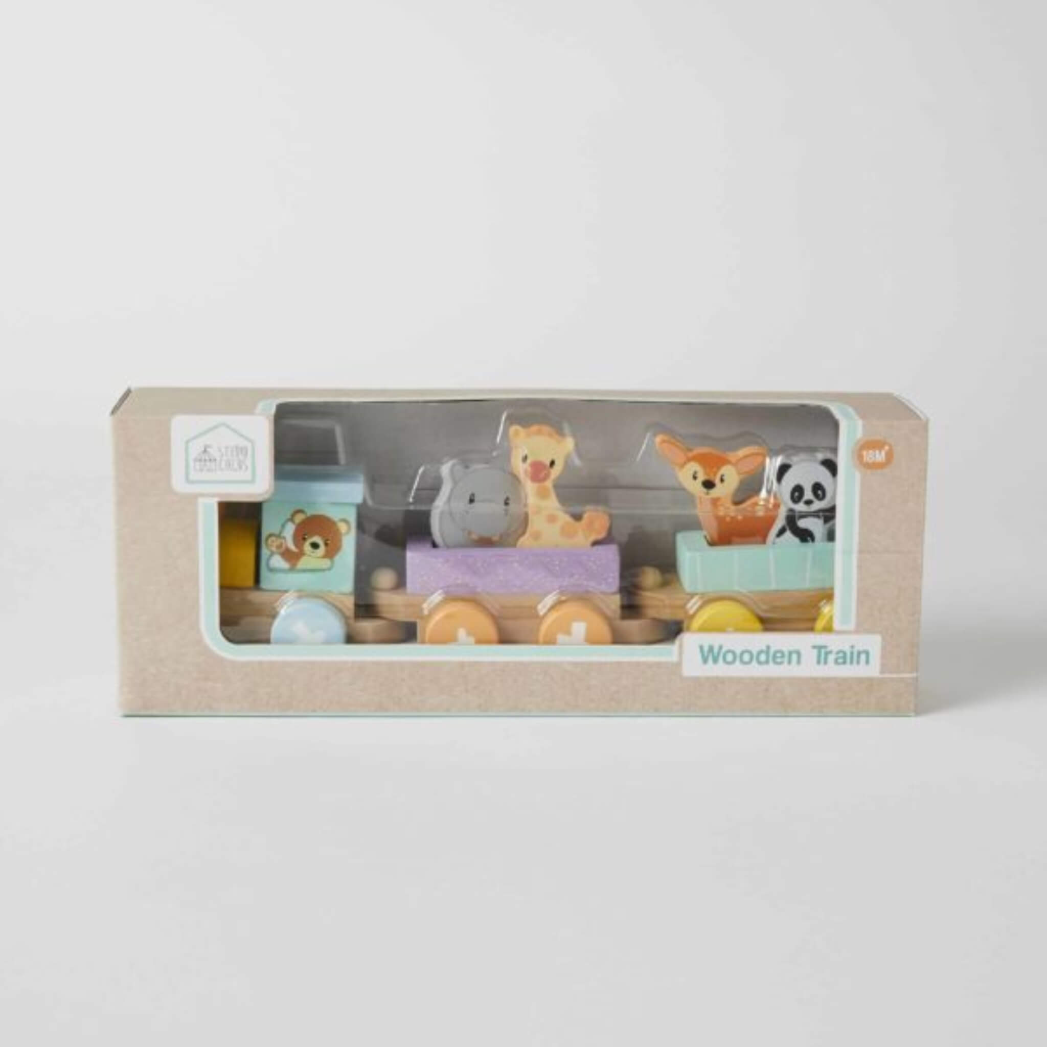 Wooden Train Set for Toddler