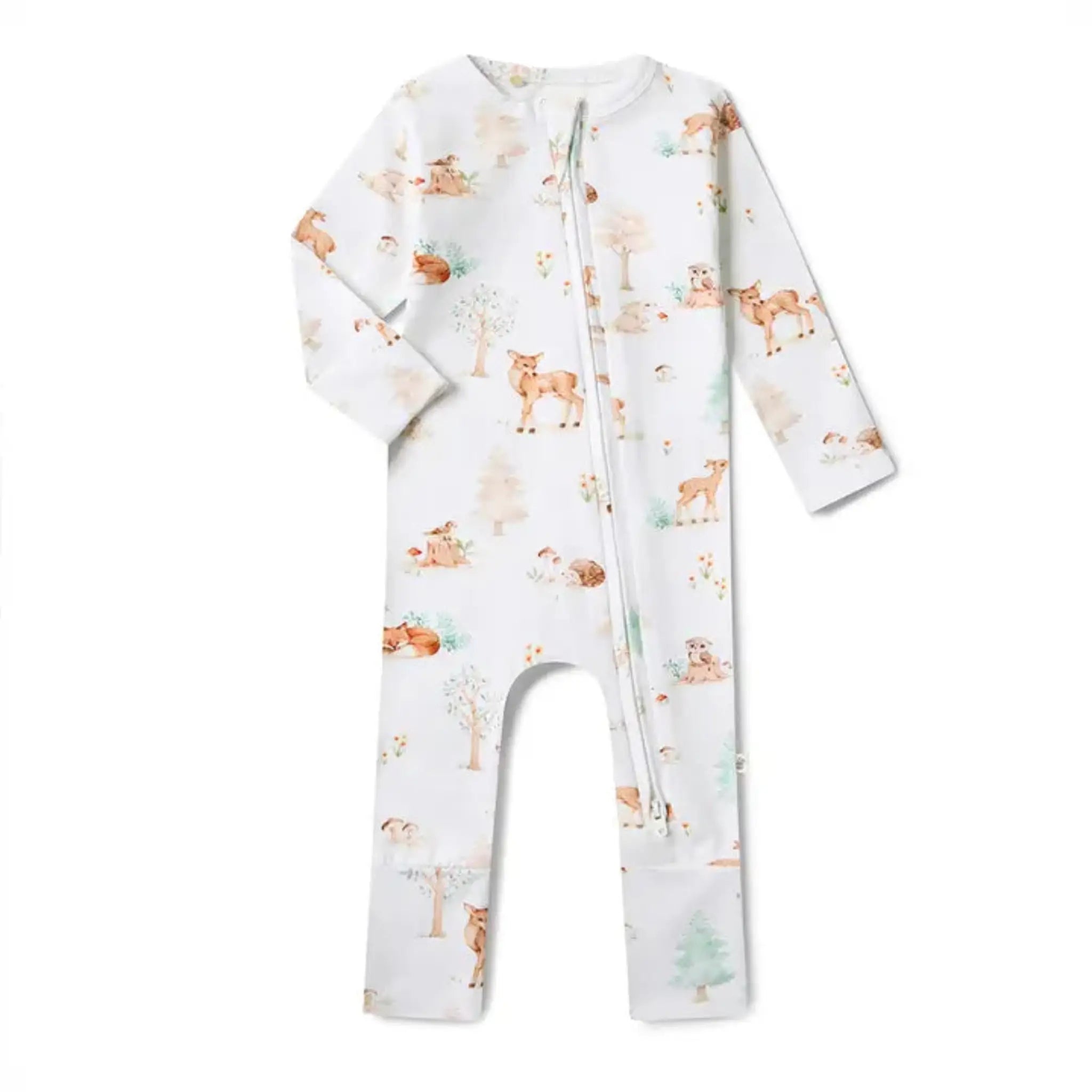 Woodland Tales Organic Snugglesuit | Snuggle Hunny Convertible  Romper