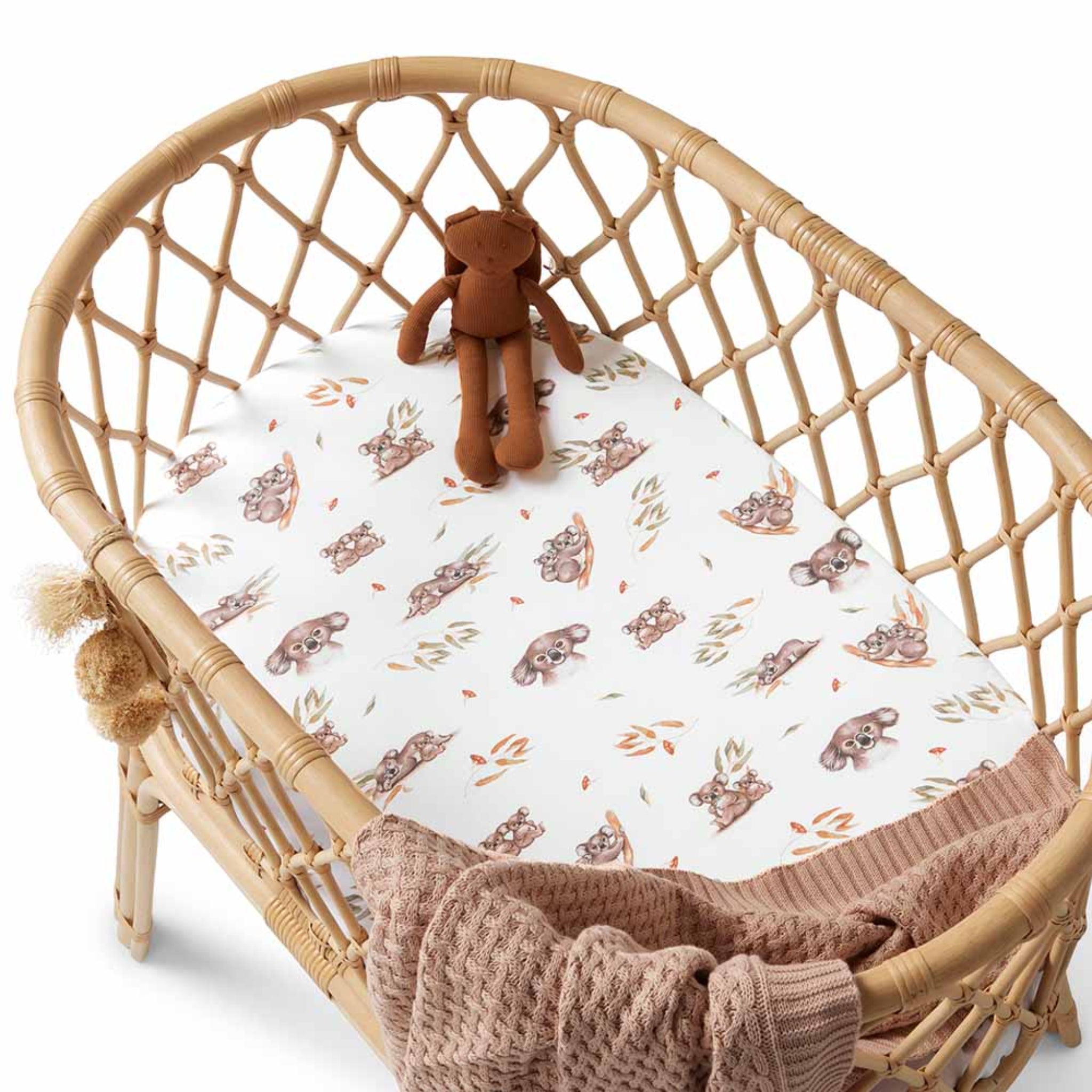 bassinet change cover fitted sheet koala