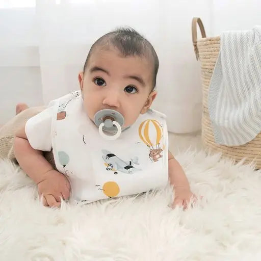 Up Up & Away/Stripes- Bibs 2 pk-Living Textiles