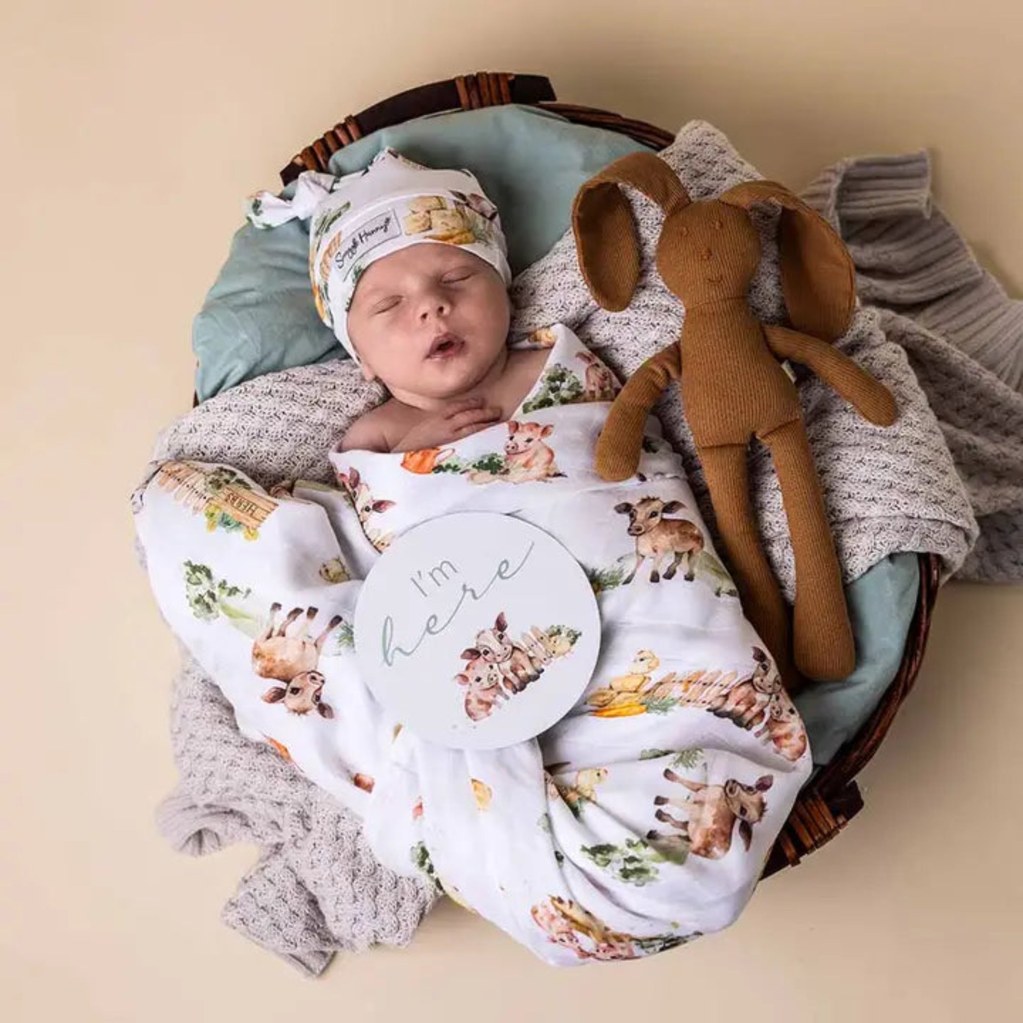 Farm Organic Muslin Wrap-Snuggle Hunny