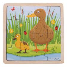 Duck and Duckling wooden puzzle- Artiwood