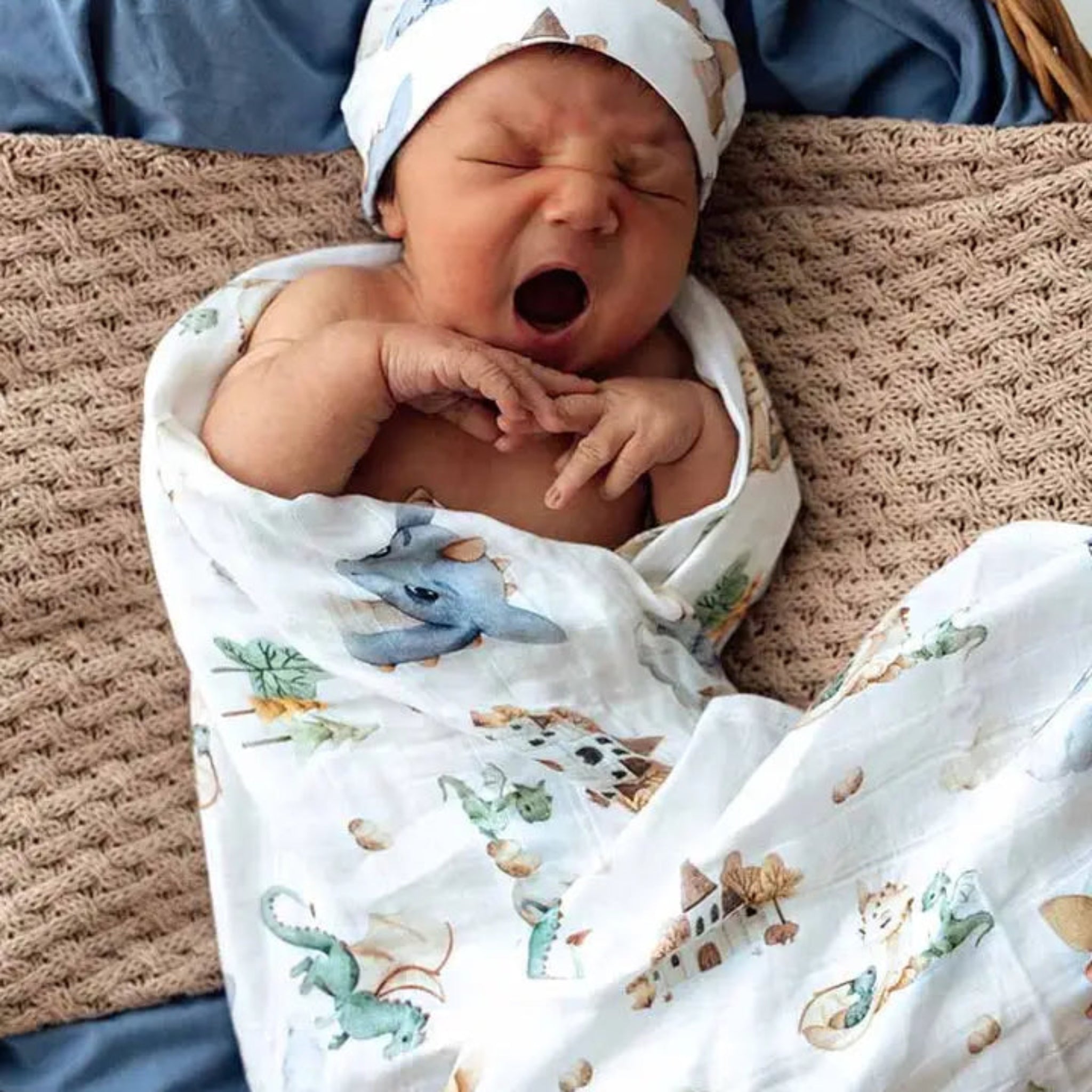 Dragon Organic Muslin Wrap-Snuggle Hunny