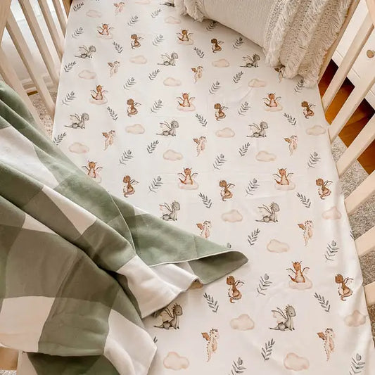 Mystique Fitted Cot Sheet-Snuggly Jacks