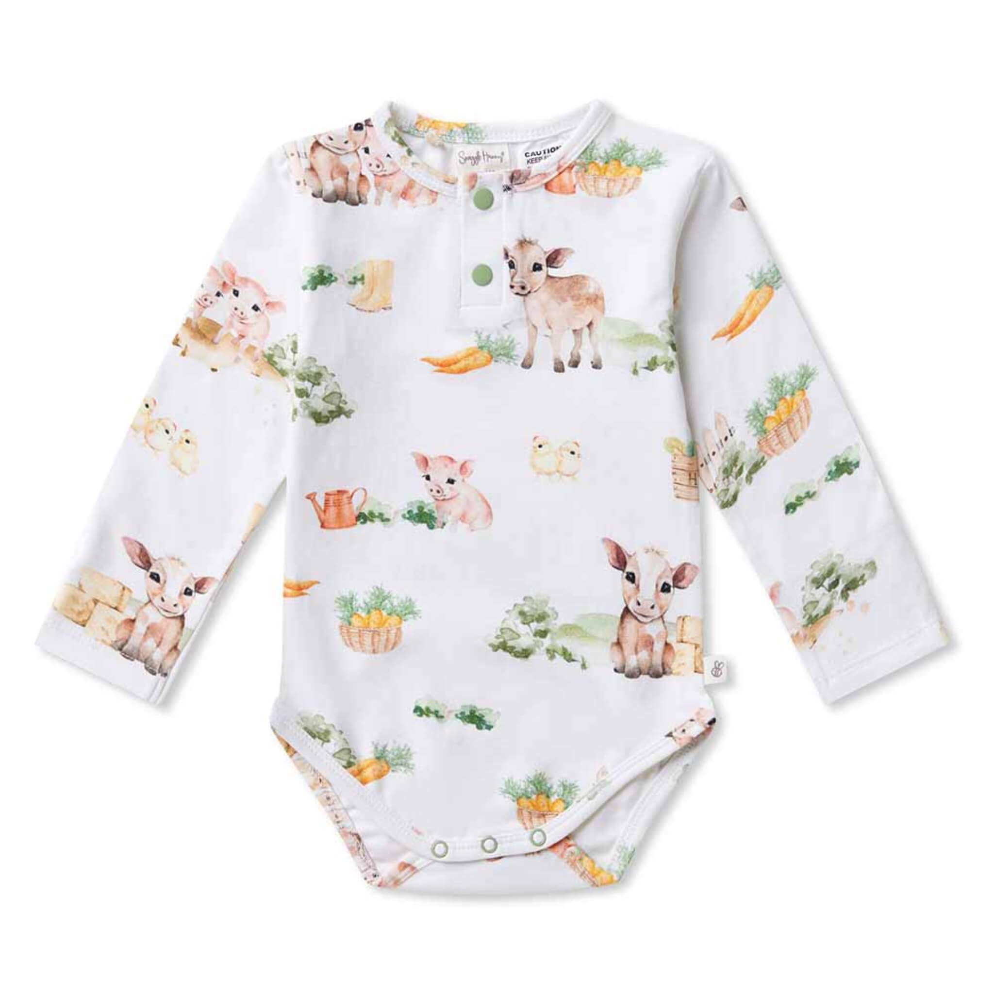 farm long sleeve bodysuit