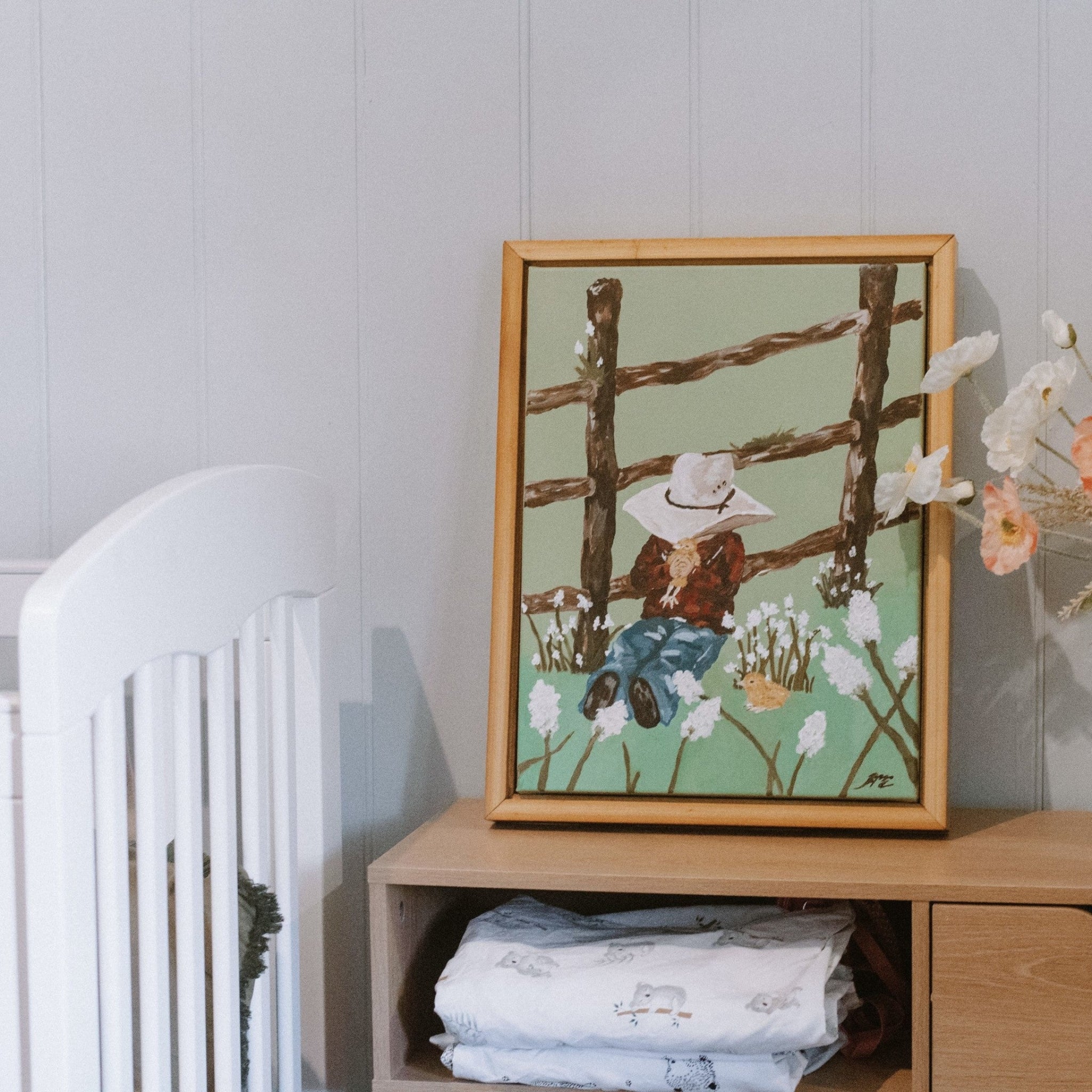 nursery wall art whispers of spring
