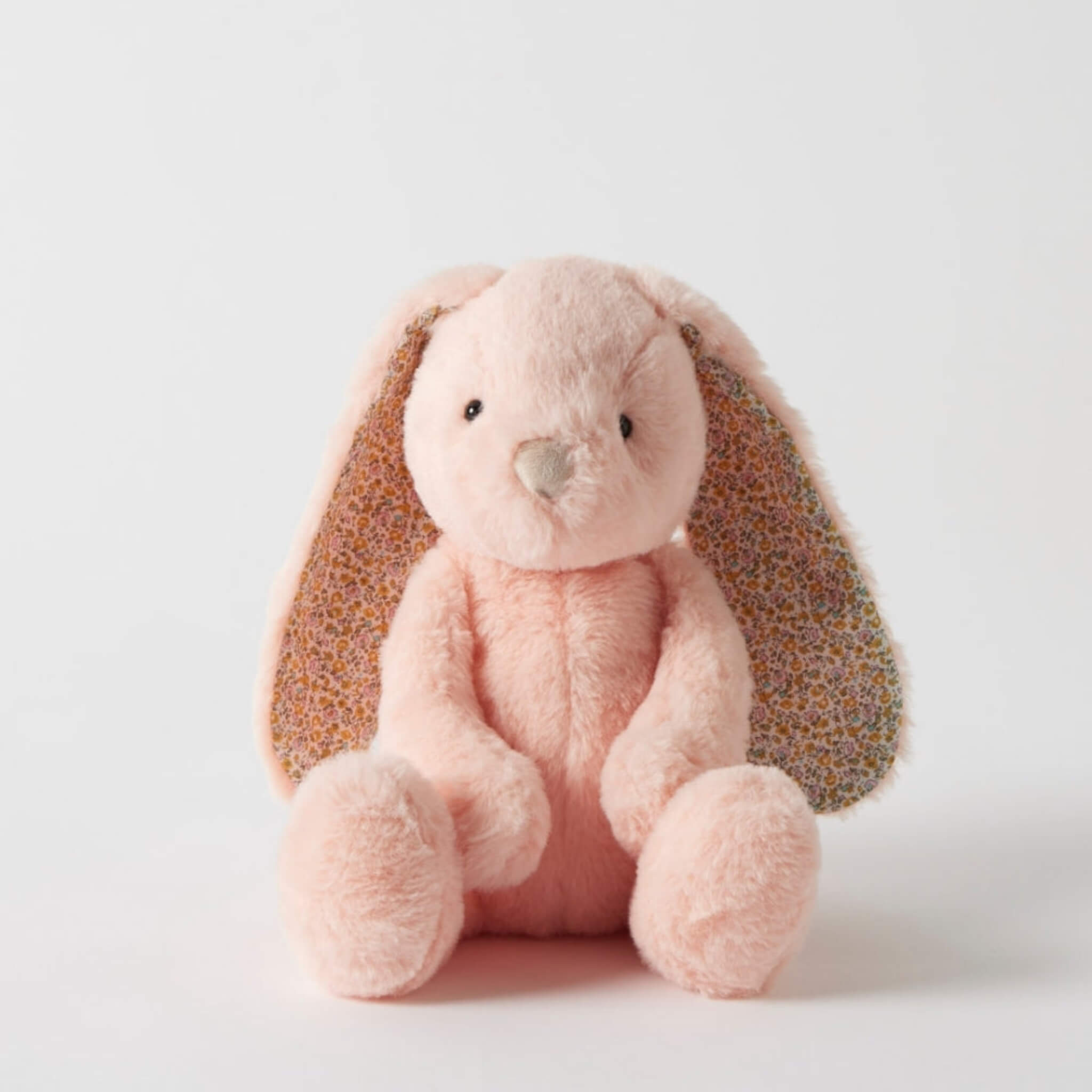 plush floral peach bunny