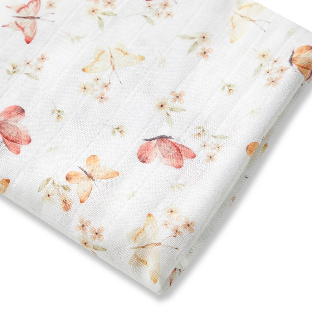 Butterfly Muslin Wrap-Snuggle Hunny