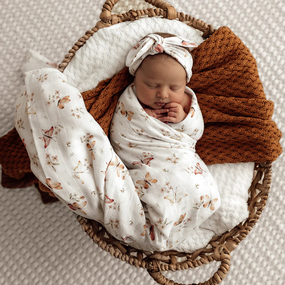 Butterfly Muslin Wrap-Snuggle Hunny