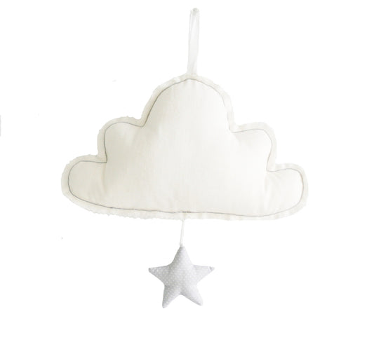 Cloud Musical Mobile | Ivory & Grey