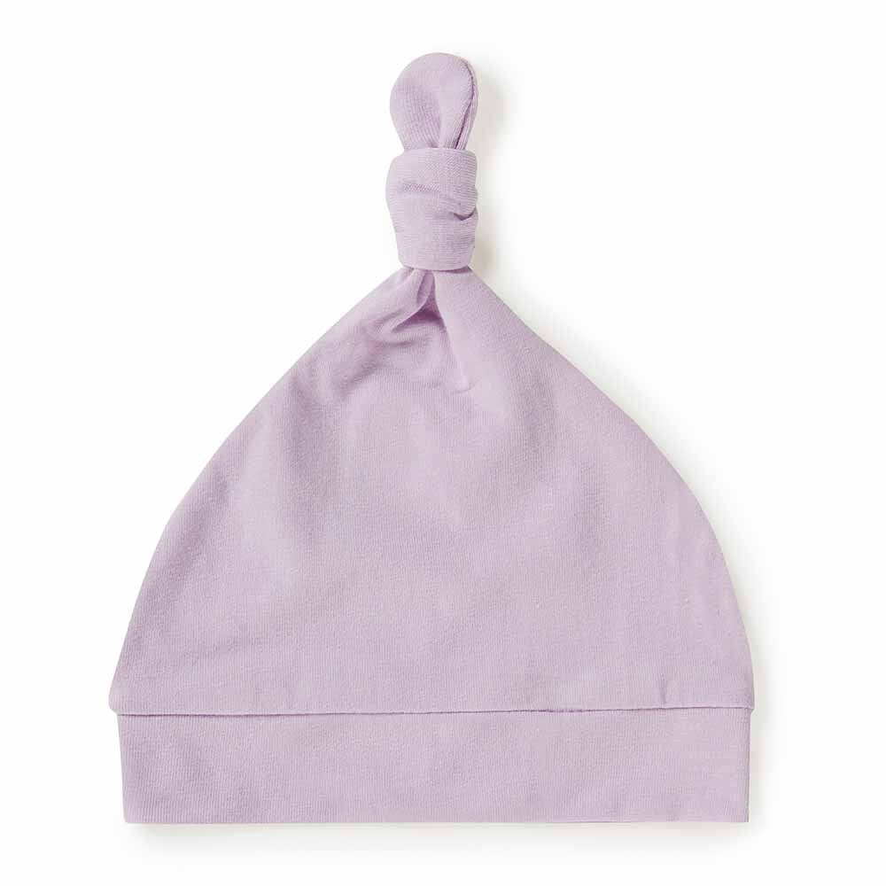 Lilac  Knotted Beanie-Snuggle Hunny