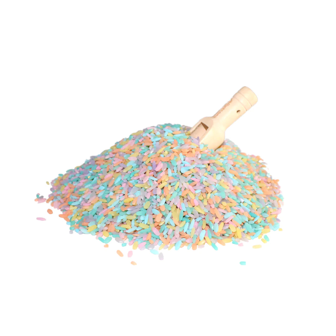Sensory Rice + Wooden Scoop | Jellystone Designs