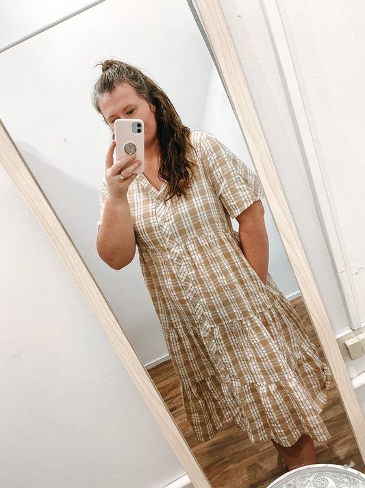 Rosalie Dress | Latte | Size 10